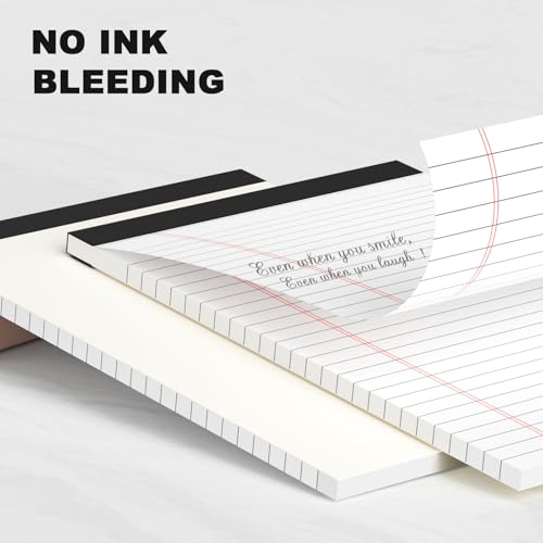 AILZFEI 12pcs Small Note Pad 5x8 College Ruled White Legal Pads Paper Notepads 12 Pack Study Back Writing Pads 5 x 8 Legal Pads Perforated Narrow Ruled Pads of Paper White - color: White 12