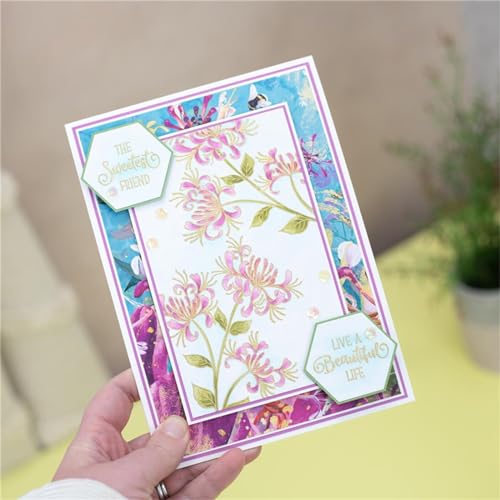 Briartw Honey Bee Sentiment Clear Stamps and Metal Cutting Dies Sets for Card Making DIY Scrapbooking Paper Crafts Decoration Album Photo Invitation Card Blessing Card
