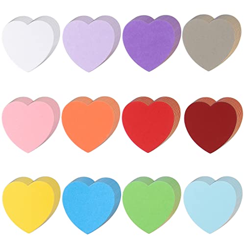360 Pcs Heart Cutouts Paper Shapes, Assorted Color Valentine Hearts Cardstock Heart Cut Out Decorations for Valentine’s Day, Wedding, Party & Bulletin Board Seasonal Display