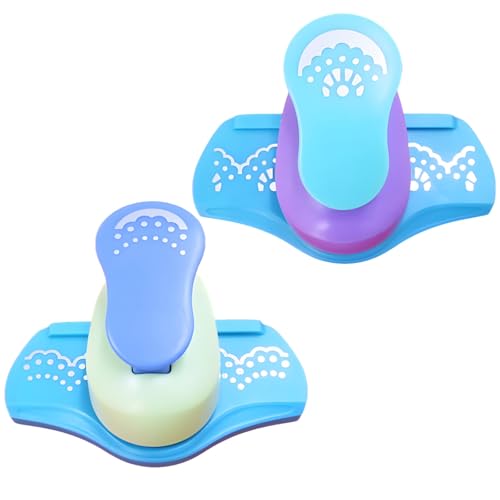 2 Pcs Border Paper Punches, Small Paper Punch Edge Corner Craft Tool, Scrapbooking Border Makers for Art Cards, Albums, Decorations