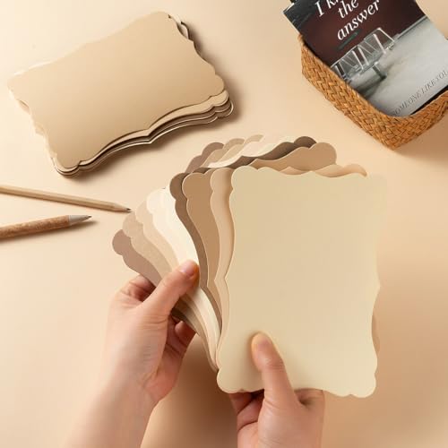 50 Pack Blank Kraft Greeting Cards, Brown, 5 Colors, 4x6IN - color: Brown, size: 4x6IN