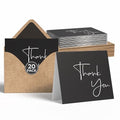 VNS Creations Thank You Cards With Envelopes - 20 Pack 4 x 6 - Black - color: Black, size: 20 Pack - 4" x 6"
