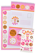 iscream Fold and Send Girls Stationery Card Pad with Seals - Donut Love - color: Donut Love
