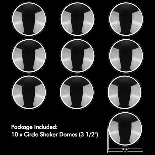 10 Pcs 3.5" Circle Shaker Domes for Card Making, Clear Plastic Puffy Dimensional Shaker Window Blister Covers for Adding Dimension Confetti, Glitter, Sequins and Shine to You DIY Crafts Projects Tools - color: 3.5" Circle