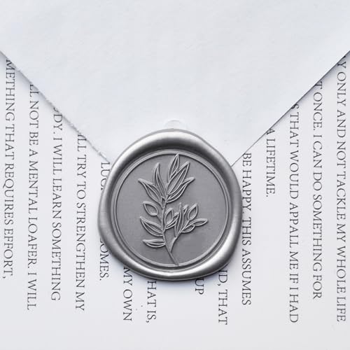 Pollize 50Pcs Wax Seal Stickers, Wedding Invitation Envelope Stickers - color: Silvery