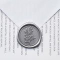Pollize 50Pcs Wax Seal Stickers, Wedding Invitation Envelope Stickers - color: Silvery