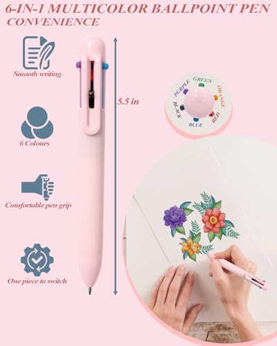 JIZHIYUAN 54PC Aesthetic School Supplies with Pink Pencil Case for Students - color: Pink