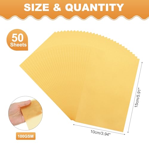 MECCANIXITY 50 Sheet Colored Vellum Paper 4" x 6", 100gsm Translucent Printable Vellum Sheets for Printing Wedding Invitations Inkjet Laser Printer, Bright Gold - color: Bright Gold, size: 4" x 6"