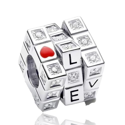 10 Pack Silver Bead Charms for Bracelets and Necklaces Pendant Dangle Beads Jewelry Gifts for Women Charm Set - color: Heart Butterfly