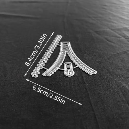 Metal Cutting Die for Scrapbooking, Tools Card Making Supplies Durable Cut Stencils for DIY Scrapbook Photo Album Decorative Paper Card (Zipper 3.3 x 2.9 in) - color: Zipper 3.3 x 2.9 in