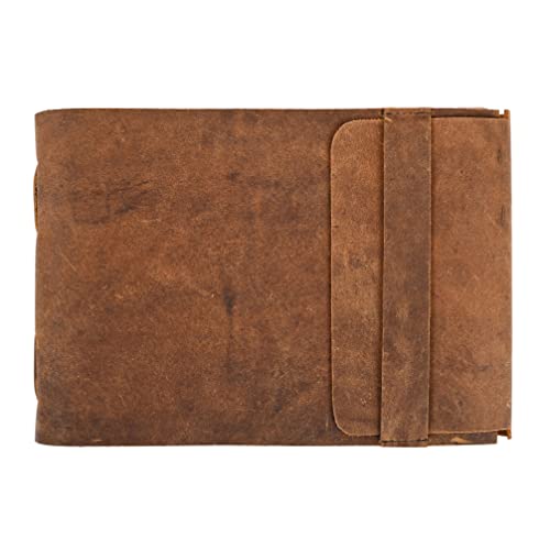 Leather Drawing Journal Daily Travel Diary, Antique Handmade Vintage Bound Rustic Writing Notebook, Genuine Buffalo Leather-Premium Quality Unlined Antique Paper, Art Sketchbook, 7x10 Inches-Brown - style: 7x10 Inches - Antique Unlined*