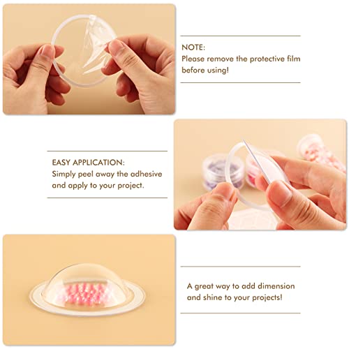 10 Pcs 2" Puffy Circle Shaker Cover Domes, Adhesive Clear Dimensional Shaker Window Blister for Card Making, Great Way to add Dimension and Shine to Your DIY Craft Projects Scrapbooking Tools - color: 2" Circle