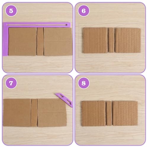 6 Pcs Book Binding Kits - Bookbinding Easy Scrapbooking Tool for Starter - color: Purple