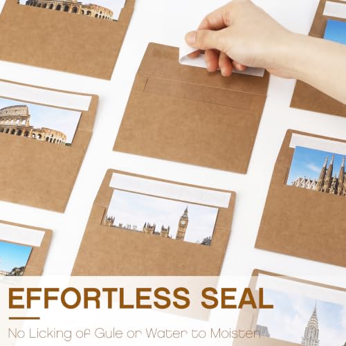 Fainne 600 Pack Kraft Envelopes for Invitation, 120 GSM,A1, 3.625 X 5.12in | Brown Envelopes for Invitation, 120 GSM Gift Card for Office, Wedding, Gift, Party, Baby Shower, Mailings - size: A1, 3.625 x 5.12"