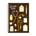 B5 Reusable Sticker Collecting Book Blank Sticker Album (Style F Brown) - color: Style F Brown