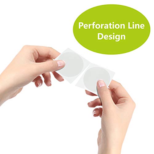 1500 PCS 1.5" Round Clear Transparent Package Envelope Mail Wafer Seal Sticker Labels Mega Bundle with Perforation Line in Roll (Pack of 3) - size: 1.5 inch-1500 (Pack of 3)