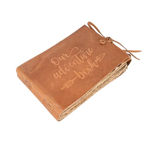 RusticVintage Leather Drawing Journal Daily Travel Leather Diary, Antique Handmade Vintage Bound Rustic Writing Notebook Quality Unlined Blank Antique Paper Art Sketchbook 7x10 Inches (Camel Brown)