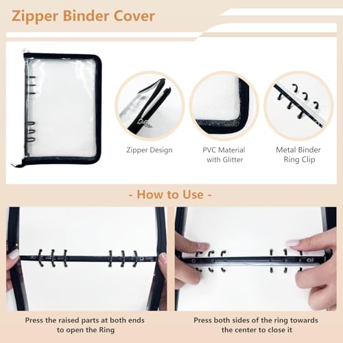 Reusable Sticker Storage Organizer Binder Collecting Book A5, Black - color: Black
