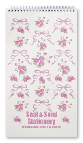 iscream Fold and Send Girls Stationery Card Pad with Seals - Pretty in Pink - color: Pretty in Pink