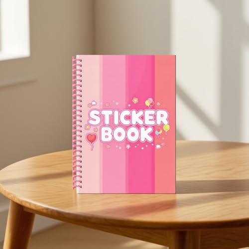 B5 Reusable Sticker Collecting Book Blank Sticker Album (Style B Pink) - color: Style B Pink