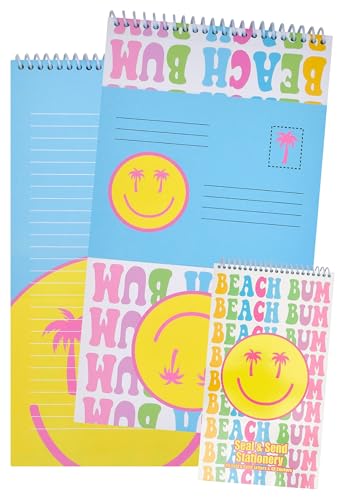 iscream Fold and Send Girls Stationery Card Pad with Seals - Beach Bum - color: Beach Bum