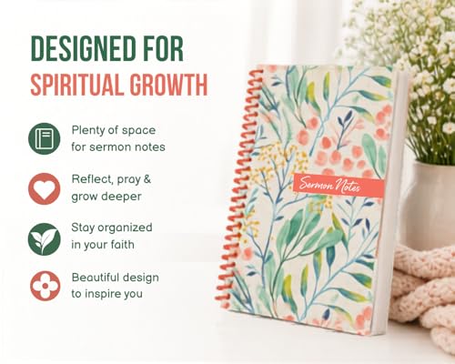 Sermon Notes Journal [Floral]