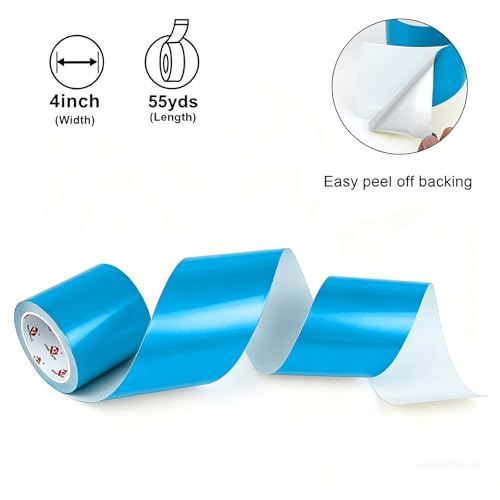 BOMEI PACK Aluminum Foil Tape,Heavy Duty Metal Foil Duct Tape (Blue, 4 Inch) - color: Blue, size: 4 Inch