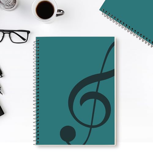 Music Notebook Composition Manuscript Staff Notebook with 100 Pages 10.24x7.5 inch/26x19cm, Green - color: Green
