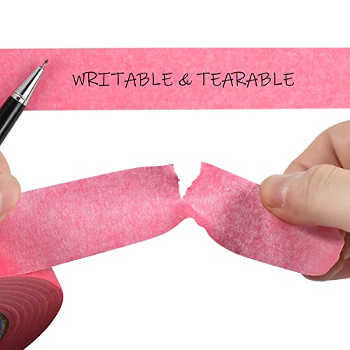 Pink Painters Tape,1 inch x 60 Yards x 5 Rolls (300 Yards Total) - color: Pink