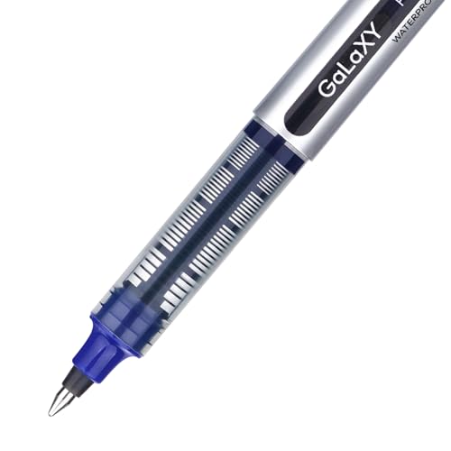 EYEYE Blue Rollerball Pens 12 Pack 0.7mm Medium Point Fine Tip Smooth Writing Pens Quick Dry Liquid Ink Pens for Journaling Note Taking Office School Supplies - color: Blue, size: 0.7mm