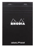 Rhodia Head Stapled Pad, No16 A5, Dot - Black