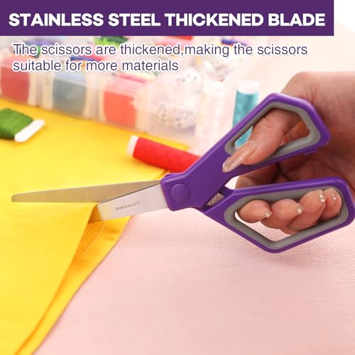 BURVAGY 42 Pack 8" Scissors All Purpose, Heavy Duty Scissors for Office - color: 42pack