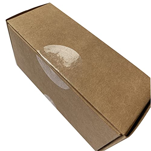 FirstZi 2 Inch Diameter Clear Circle Wafer Tamper Seal Labels, Waterproof, 500 Round Stickers per Roll, Perfect for Envelopes, Box, Gift Packaging, Shipping Carton