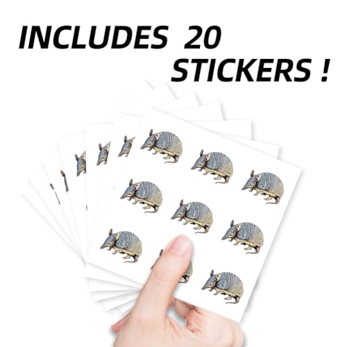 AHANDMAKER 180 Pieces Self-Adhesive Armadillo Stickers, 1 Inch Colorful Art Decal Stickers for Album Arts Planner Calendar Scrapbooking Crafting Bag Decor - style: Armadillo