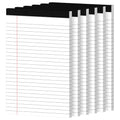 6 Pack Notepads 5x8, White, Small Legal Pads, Perforated Notebook - color: White