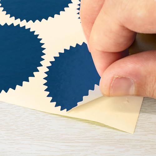MaxMark 2" Self Adhesive Glossy Blue Seal Labels for Certificates, Library, Notary Embossing Seals - 100 Count - Pack of Two - color: Glossy Blue, size: Pack of 2 - 2" diameter