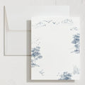 Minted Lake Side Toile Stationery Set, Set of 10 Flat Note Cards & Envelopes for Invitiations and Handwritten Thank You Messages, Toile Design, Lake & Forest Scene, Gifts for Women, Luxurious Paper - color: Lake Side Toile