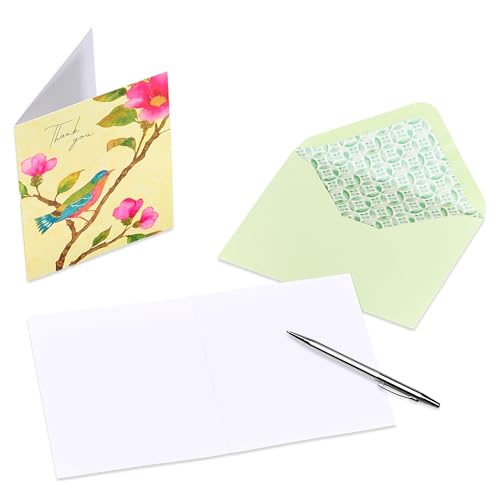 Papyrus 20-Count All Occasion Blank Keepsake Stationery, Blossom Branch Bird - color: FSC KPSK BL BLOSSM BRANCH BIRD