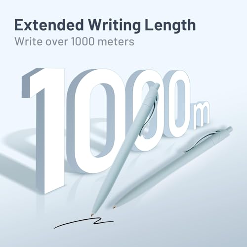 BallPoint Pens, 100 Pack (BLACK Ink),Bulk Pens, Mint Blue Barrel,Click Pens for Office Home and School, Retractable Ballpoint Pens, Medium Point, 1.00MM (Mint Blue) - color: Mint Blue