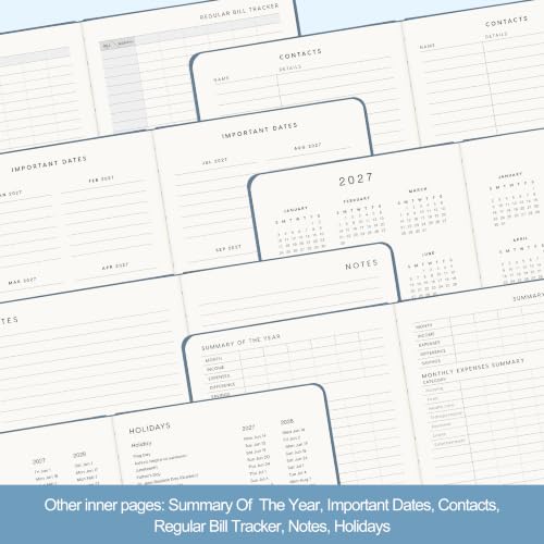 &And Per Se 2027 Planner, 12-Month Monthly & Weekly, 2027 Calendar Planner with 100gsm Paper, B5 Hardcover Faux Leather, 7.5" x 10"(Dark Blue) - color: Dark Blue, size: 7.5" x 10"(Jan 2027-Dec 2027)