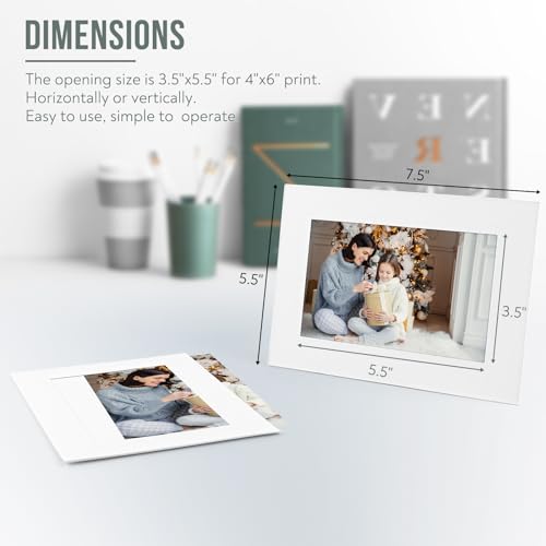 Golden State Art, Paper Picture Frames, 4X6, White, 50 Pack - color: White, size: 50 Pack