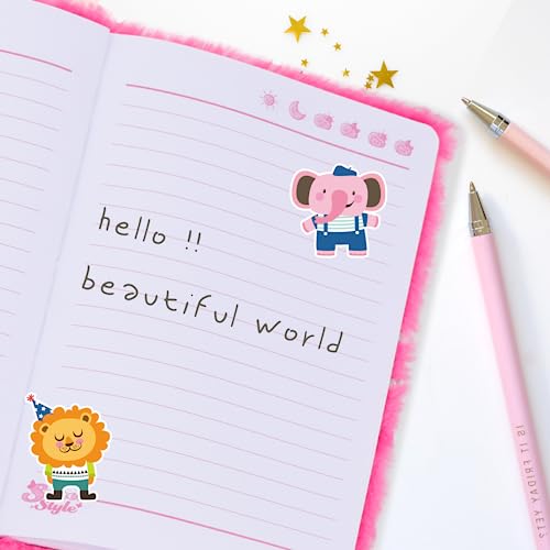 SuperStyle Lockable Cat Secret Diary, Journal Notebook for Girls Ages 6-8 - color: Multicolor