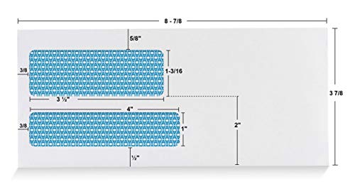 Aimoh #9 Double Window Security Envelopes, Self Seal Letter Size, 500 Ct - color: Custom Printed, size: 500 Count