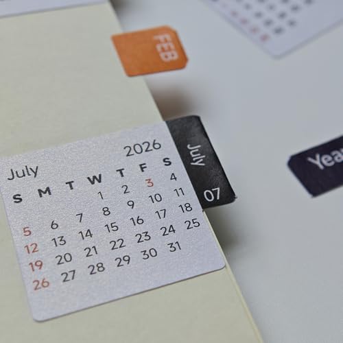 Calendar Stickers Planner Monthly Stickers Self Adhesive Index Tabs for Daily Planners & Journals, Work, School, or Home Management (Hope) - color: Hope