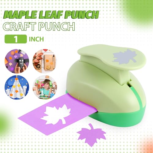 UCEC Maple Leaf Punch 1 Inch Hole Punch for Paper Crafting Scrapbooking - color: Maple Leaf, size: 1 Inch