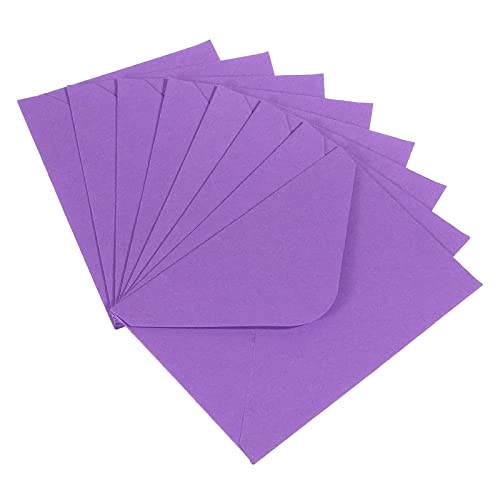 PATIKIL Mini Envelopes, 100 Pack Mini Gift Card Business Card Envelope for Greeting Weddings, Purple - color: Purple