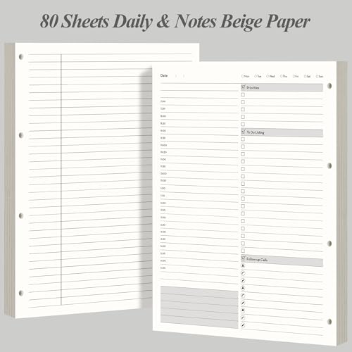 EMSHOI Undated Hourly Daily Planner, 240 Pages, A4 Size (9.2" x 12") - color: Coffee