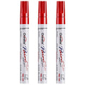 Overseas Red Paint Pens Permanent Markers, 3 Oil Based Paint Makrers - color: Red