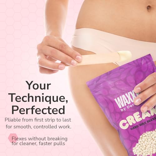 WAXXED Cream Hard Wax Beads 2.2 lb, Hair Removal Wax for Sensitive Skin - color: Cream, size: 35 Ounce (Pack of 1)