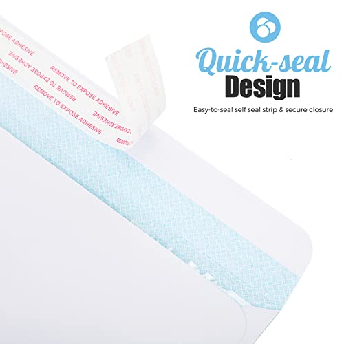 ACSTEP #10 500 Pack Double Window Security Envelopes 4-1/8 x 9-1/2 White - size: #10 Double Window 500Count